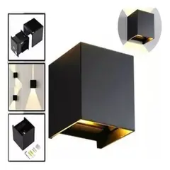 GENERICO - Foco Aplique Doble Cara Ajustable Para Pared Exteriores Color Negro