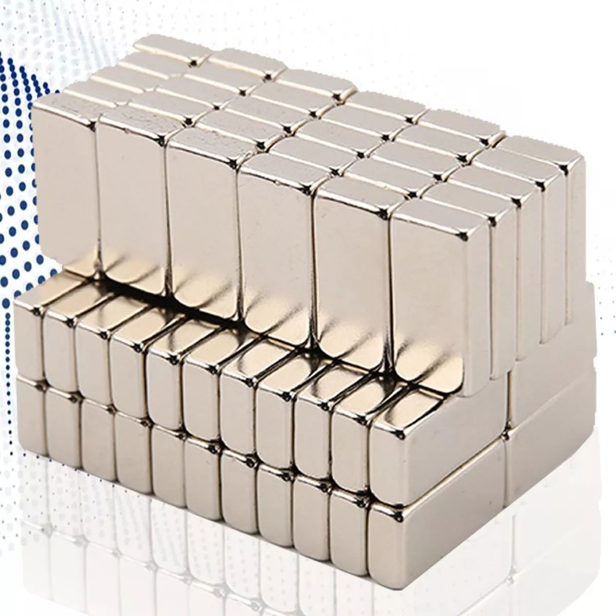 KUANGYE - Hoja De Imán Fuerte Ndfeb Rectangular 50pk 20x 10x 2 Mm