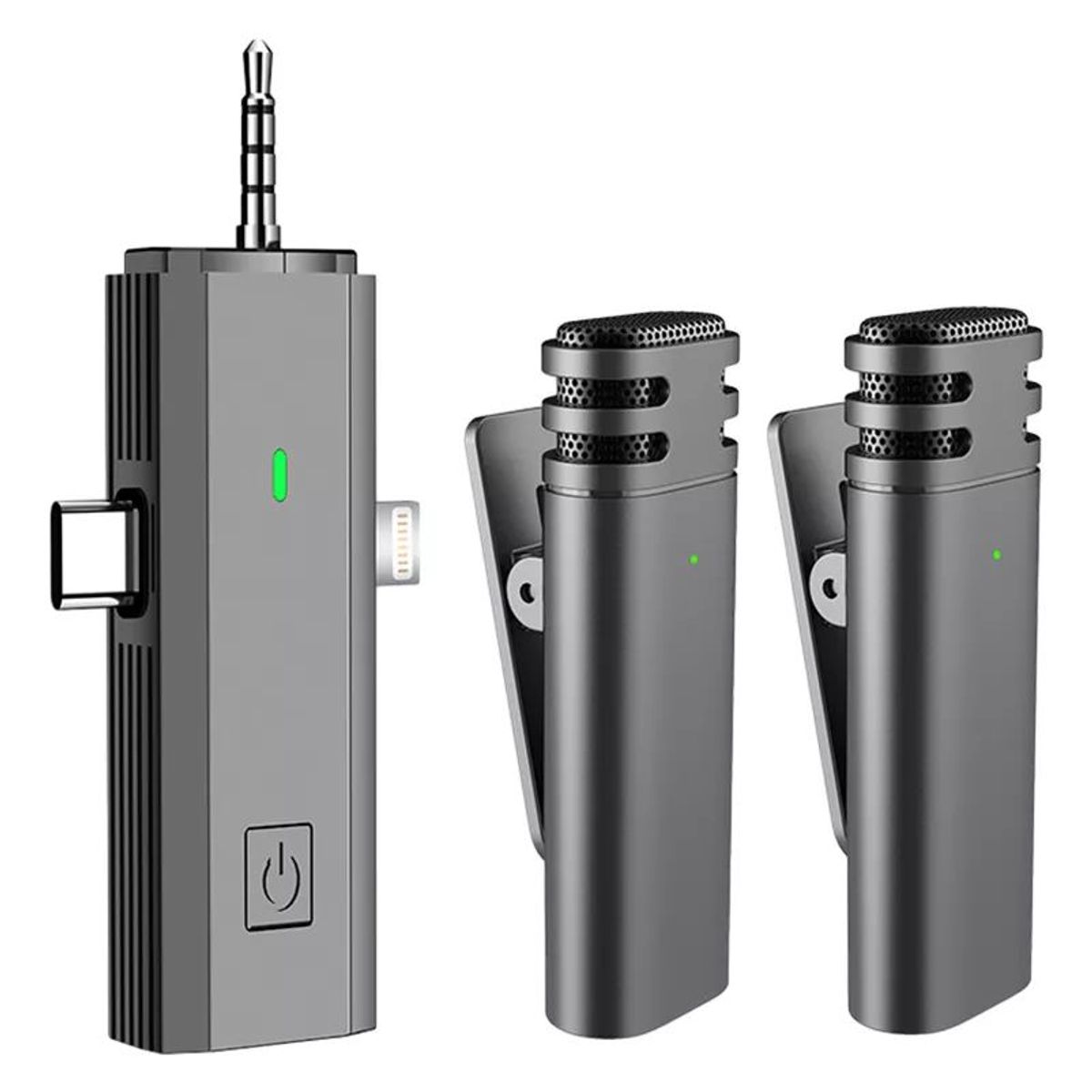 KUANGYE - Micrófono De Solapa Inalámbrico Para iPhone iPad Y Android