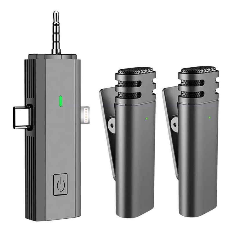 KUANGYE - Micrófono De Solapa Inalámbrico Para iPhone iPad Y Android