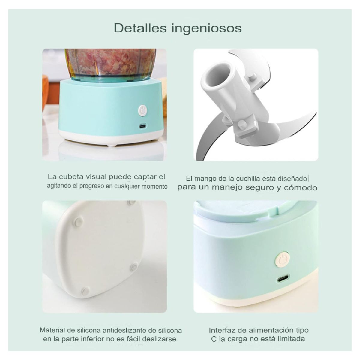 GENERICO - Mini Procesador Eléctrico de Alimentos