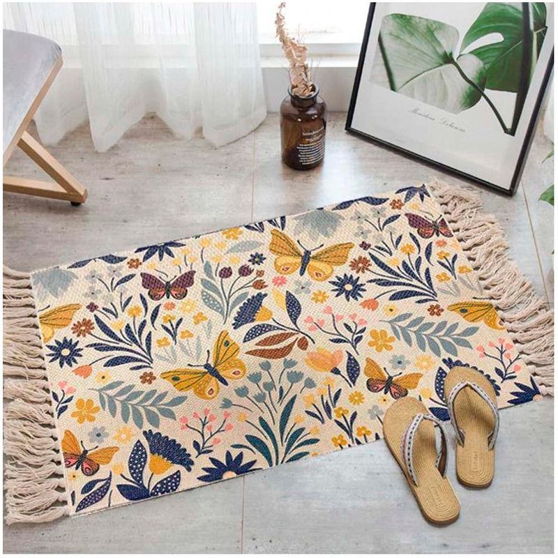 GENERICO - Bajada de cama Kilim de estilo etnico 60x90 cm