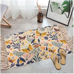 GENERICO - Bajada de cama Kilim de estilo etnico 60x90 cm