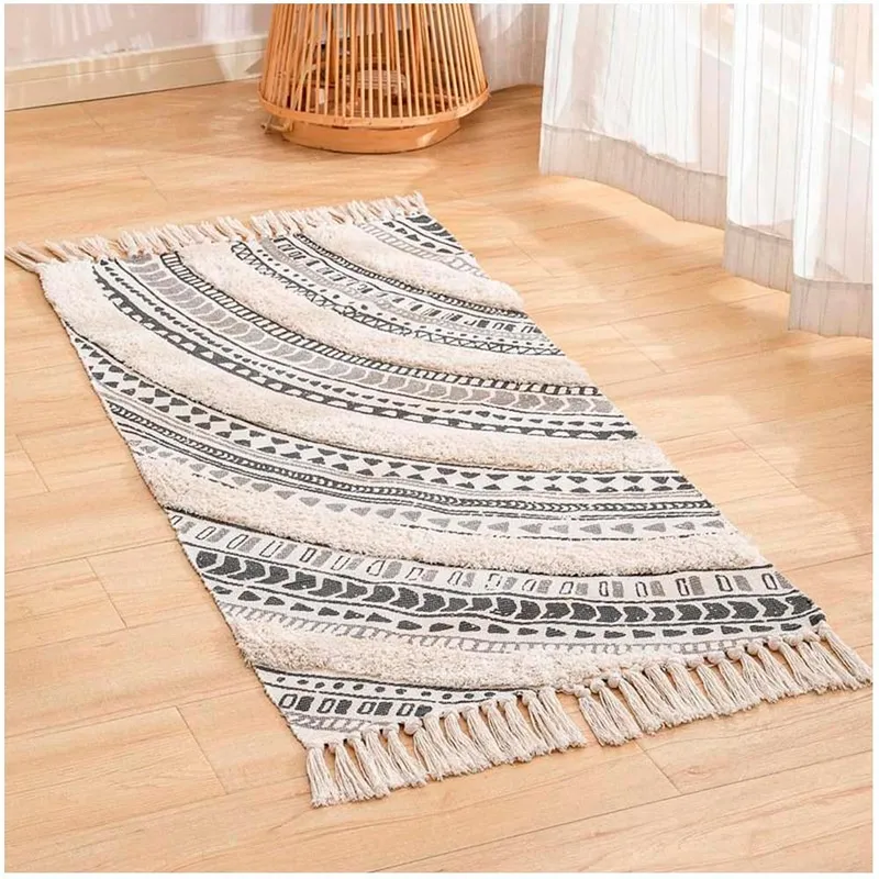 GENERICO - Bajada de cama Bordada Kilim de estilo etnico 60x90 cm