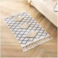 GENERICO - Bajada de cama Bordada Kilim de estilo etnico 60x90 cm