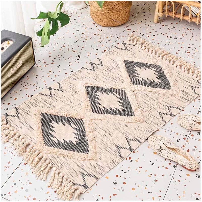 GENERICO - Bajada de cama Bordada Kilim de estilo etnico 60x90 cm