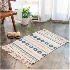 GENERICO - Bajada de cama Bordada Kilim de estilo etnico 60x90 cm