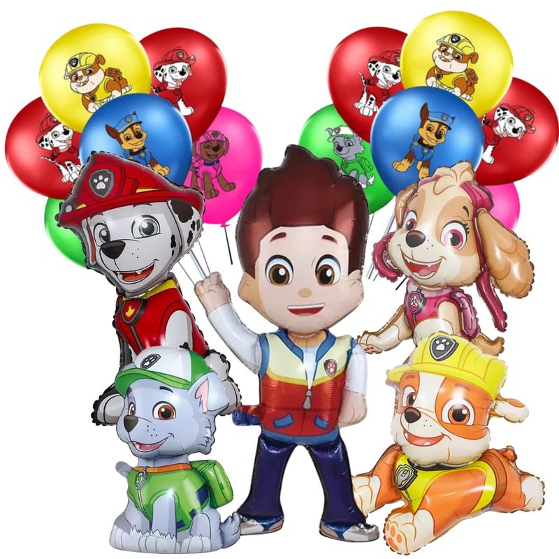 GENERICO - Set de Globos paw patrol aluminio + latex