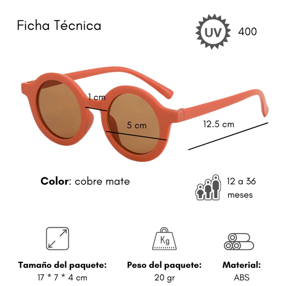 GENERICO - Lentes De Sol Para Niño Y Niña Protección Uv400 Colores