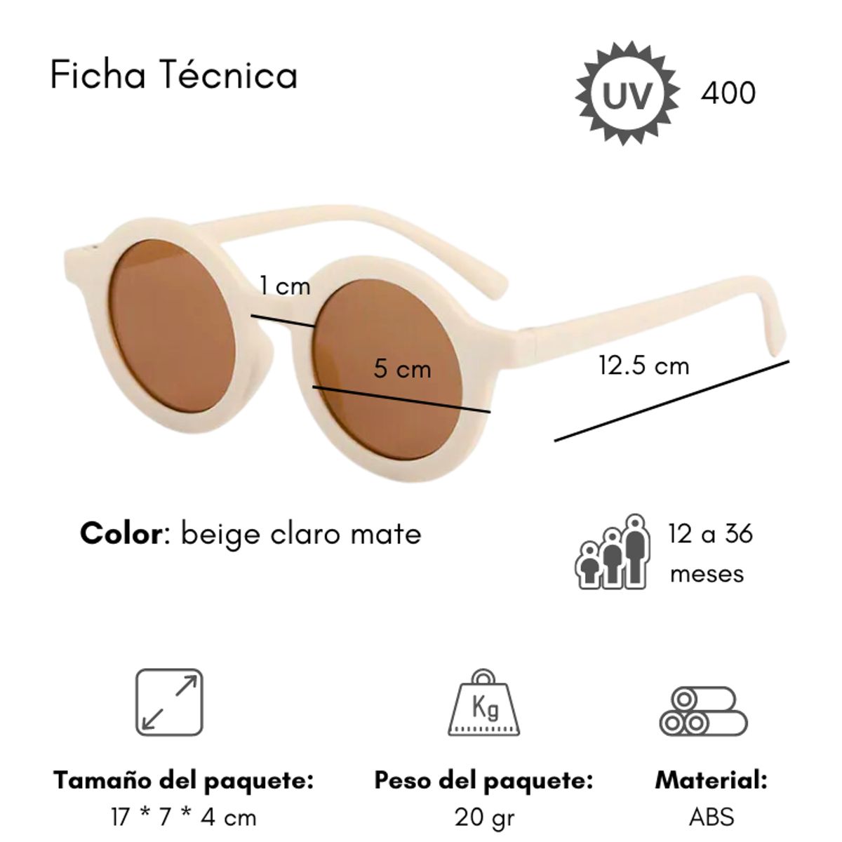 GENERICO - Lentes De Sol Para Niño Y Niña Protección Uv400 Colores