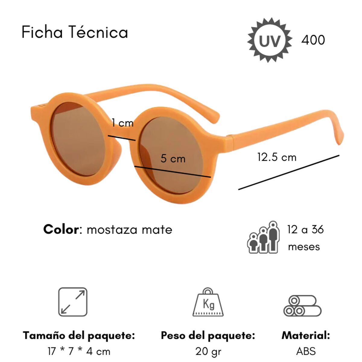 GENERICO - Lentes De Sol Para Niño Y Niña Protección Uv400 Colores