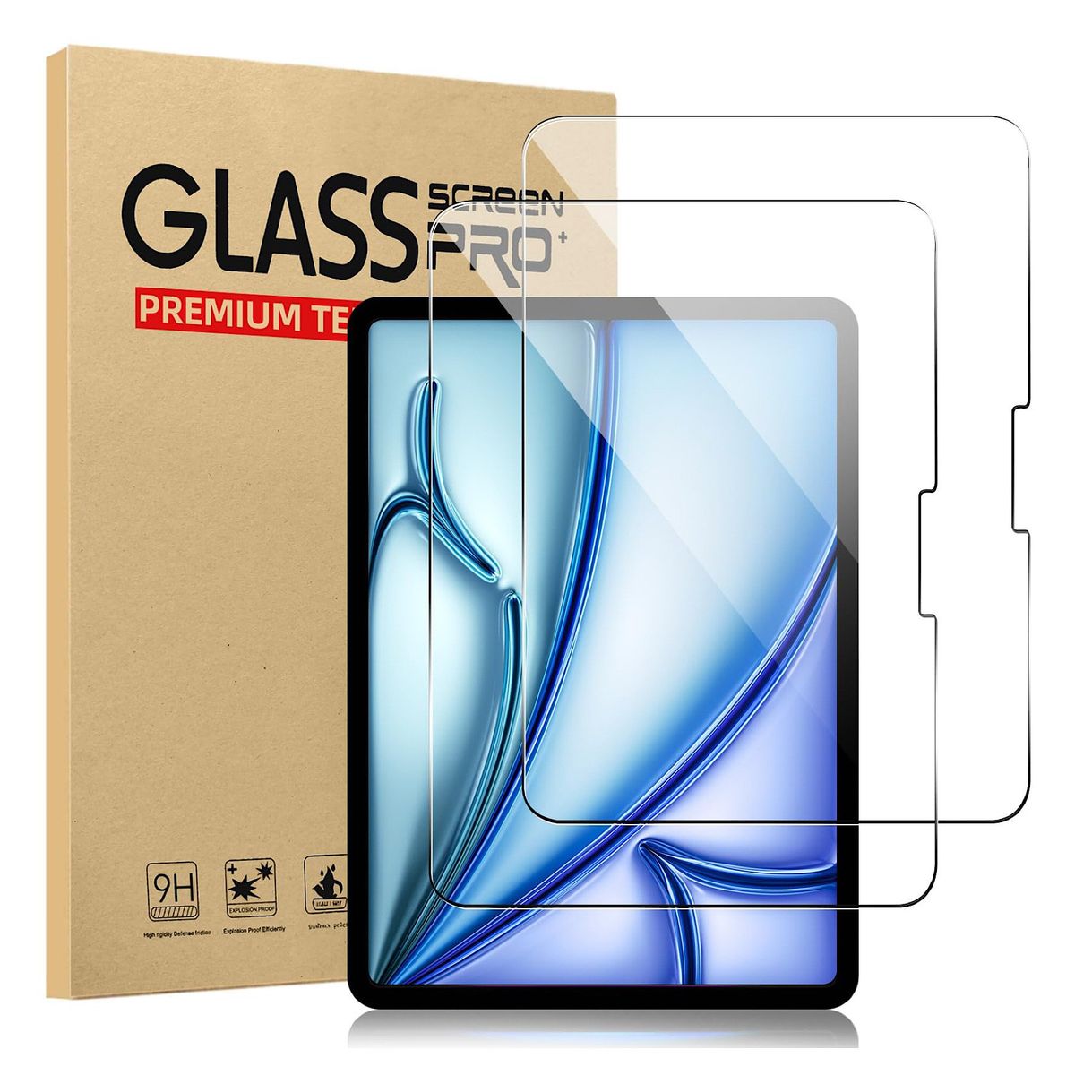 GENERICO - Pack 2 Láminas De Vidrio Para iPad Air M2 De 11 2024