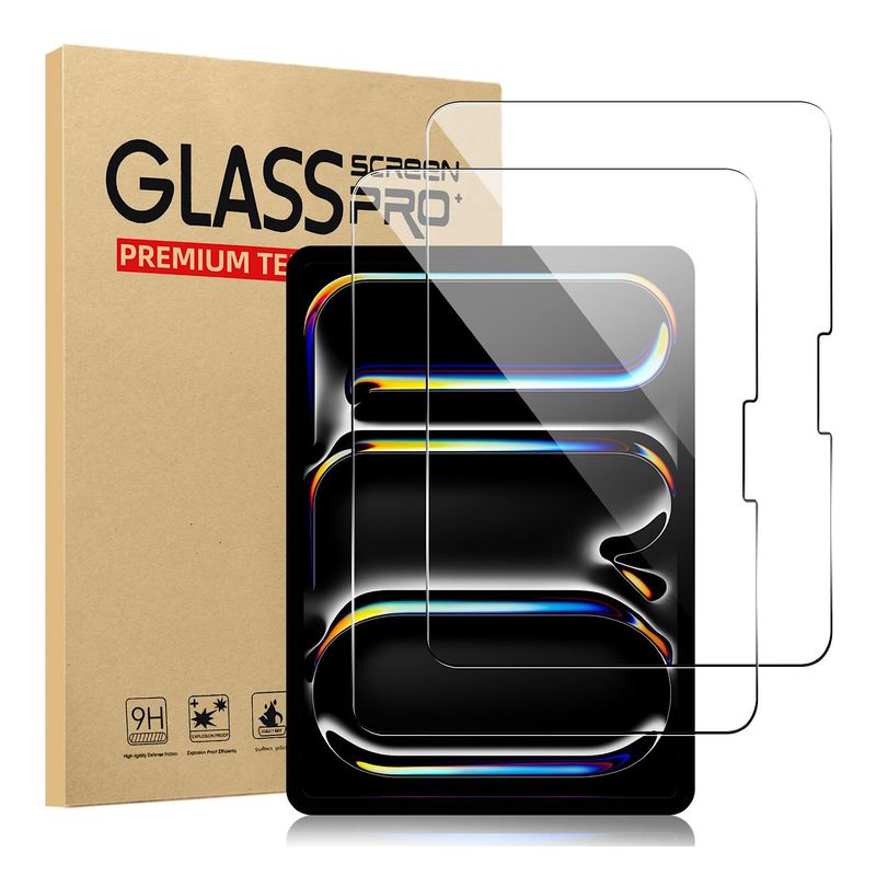 GENERICO - Pack 2 Láminas De Vidrio Para iPad Pro 13 Pulgadas M4 2024