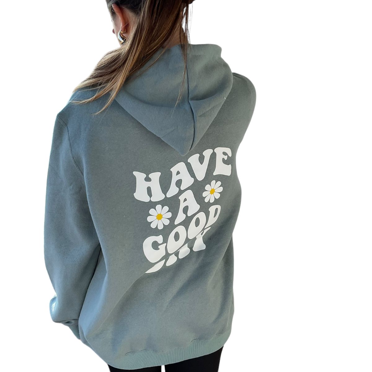GENERICO - Poleron Hoodie Have a good day turquesa 4women