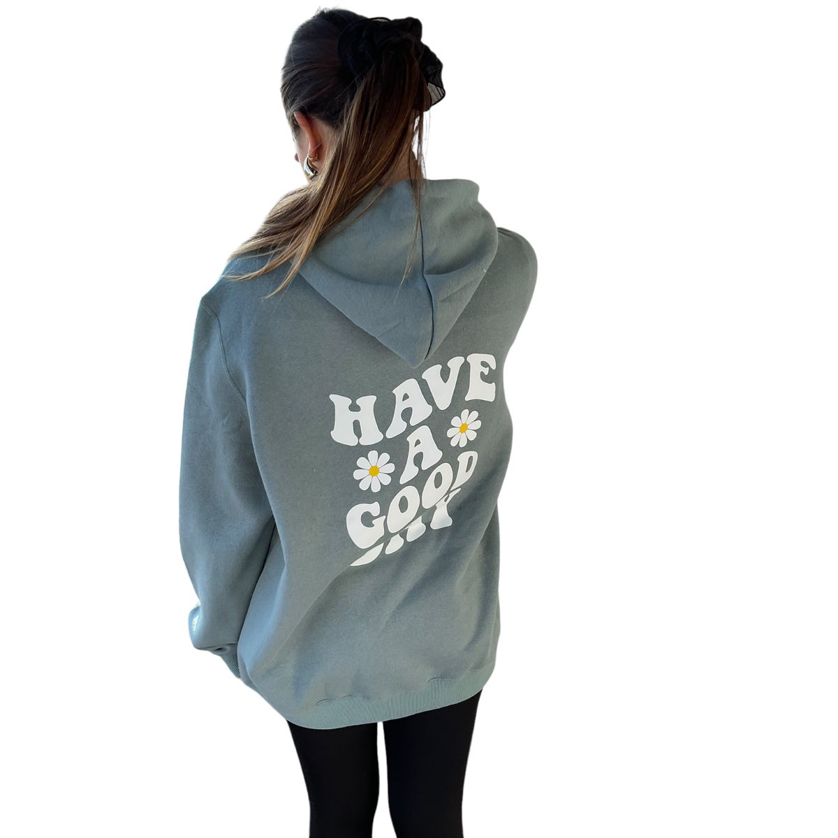 GENERICO - Poleron Hoodie Have a good day turquesa 4women