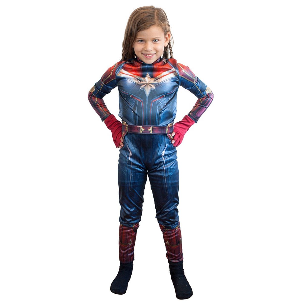 TODODISFRACESCHILE - Disfraz Capitana Marvel Deluxe Talla 4 - 6 años