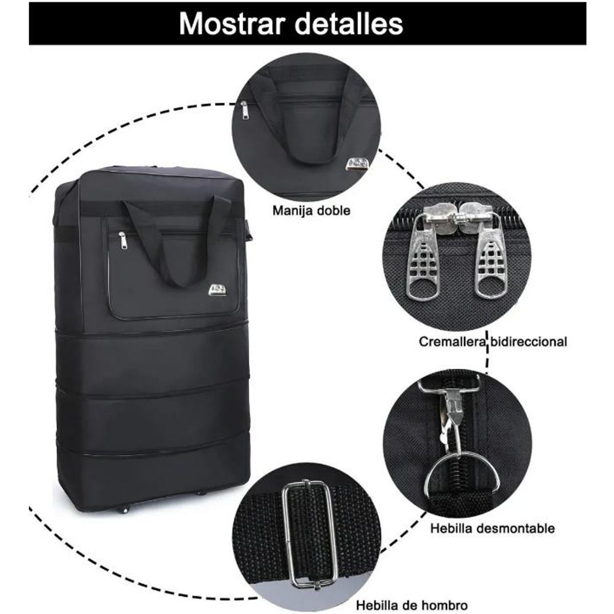 U BUY - Maleta De Cabina Deportiva Viaje Con Ruedas Para Equipaje