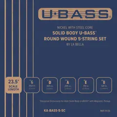 KALA - Cuerdas Para Ubass Solid Body 5-String Set KA-BASS-5-SC