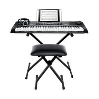 Teclado Musical Piano 61 Notas +Stand+Silla+Aud Hrmny