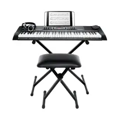 ALESIS - Pack Teclado+Sillín+Atril Y Micrófono Harmony 61 MK3
