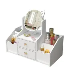 GENERICO - ORGANIZADOR DE MAQUILLAJE Y JOYAS CON ESPEJO