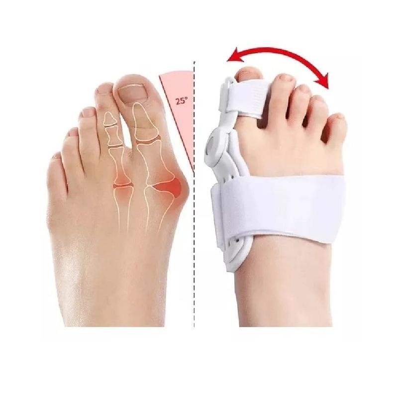GENERICO - Separador Corrector Juanetes Pie Blanco Almohadilla Premium