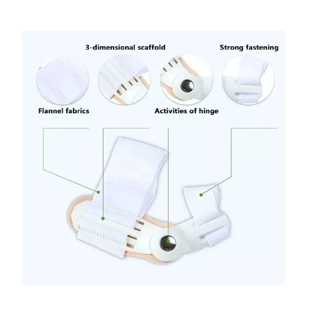 GENERICO - Separador Corrector Juanetes Pie Blanco Almohadilla Premium