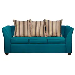 RUZAM MOBEL - SOFA DIVEAN 3 CUERPOS TURQUESA LINO