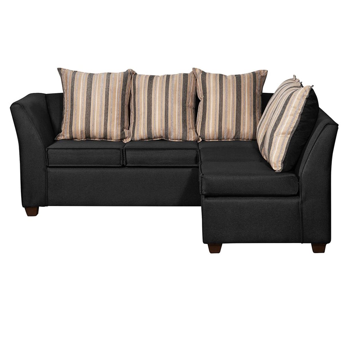 RUZAM MOBEL - SECCIONAL DIVEAN 5 CUERPOS  NEGRO LINO