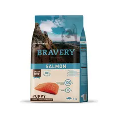 BRAVERY - Salmon Puppy Large/Medium Breeds, bolsa 4 kg