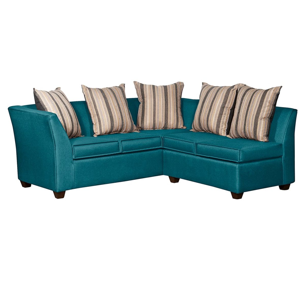 RUZAM MOBEL - SECCIONAL DIVEAN 5 CUERPOS TURQUESA LINO