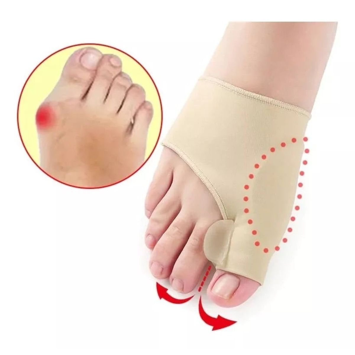 GENERICO - Corrector De Juanetes Calcetin Protector Enderezador Par