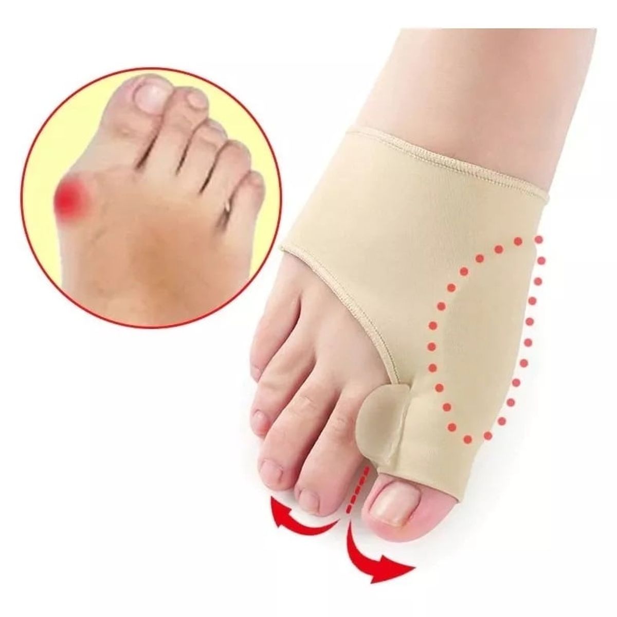 GENERICO - Corrector De Juanetes Calcetin Protector Enderezador Par