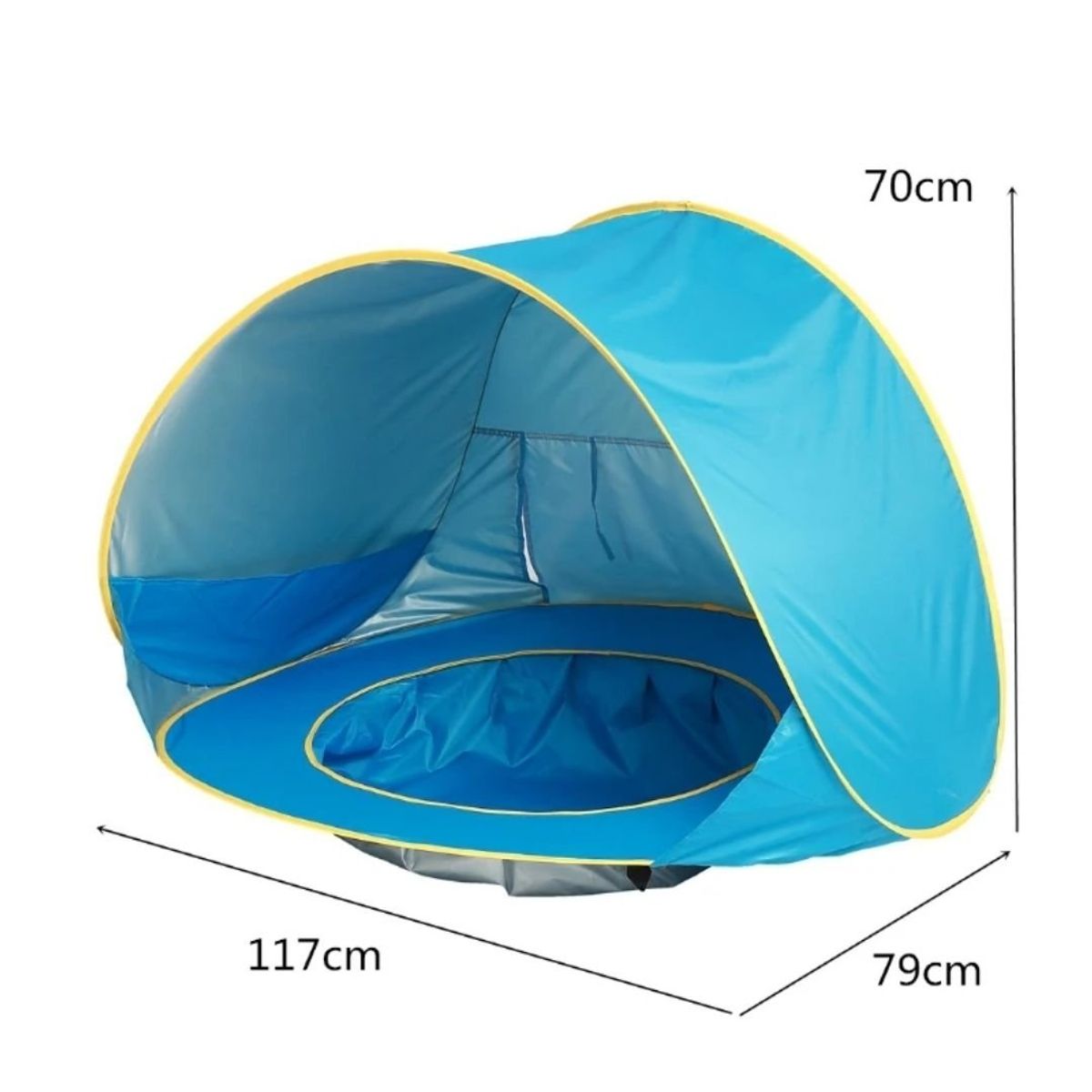 GENERICO - Carpa con piscina de exterior para bebe Azul