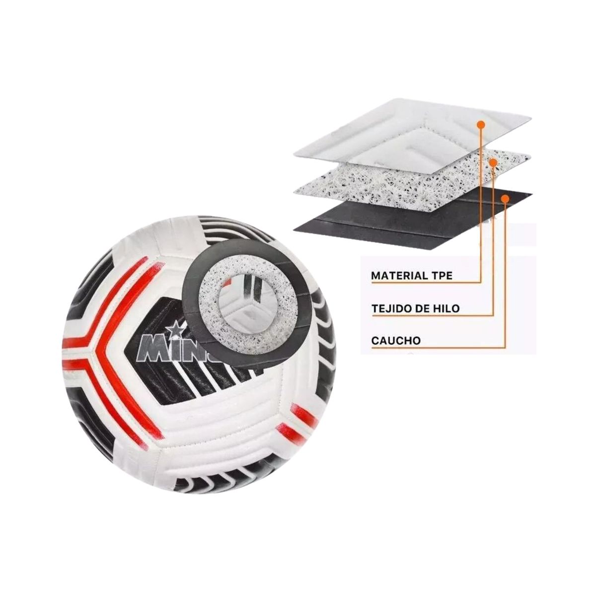 GENERICO - Balón De Futbolito Futbol 7 N° 5 Premiun Reforzado 3 Capas