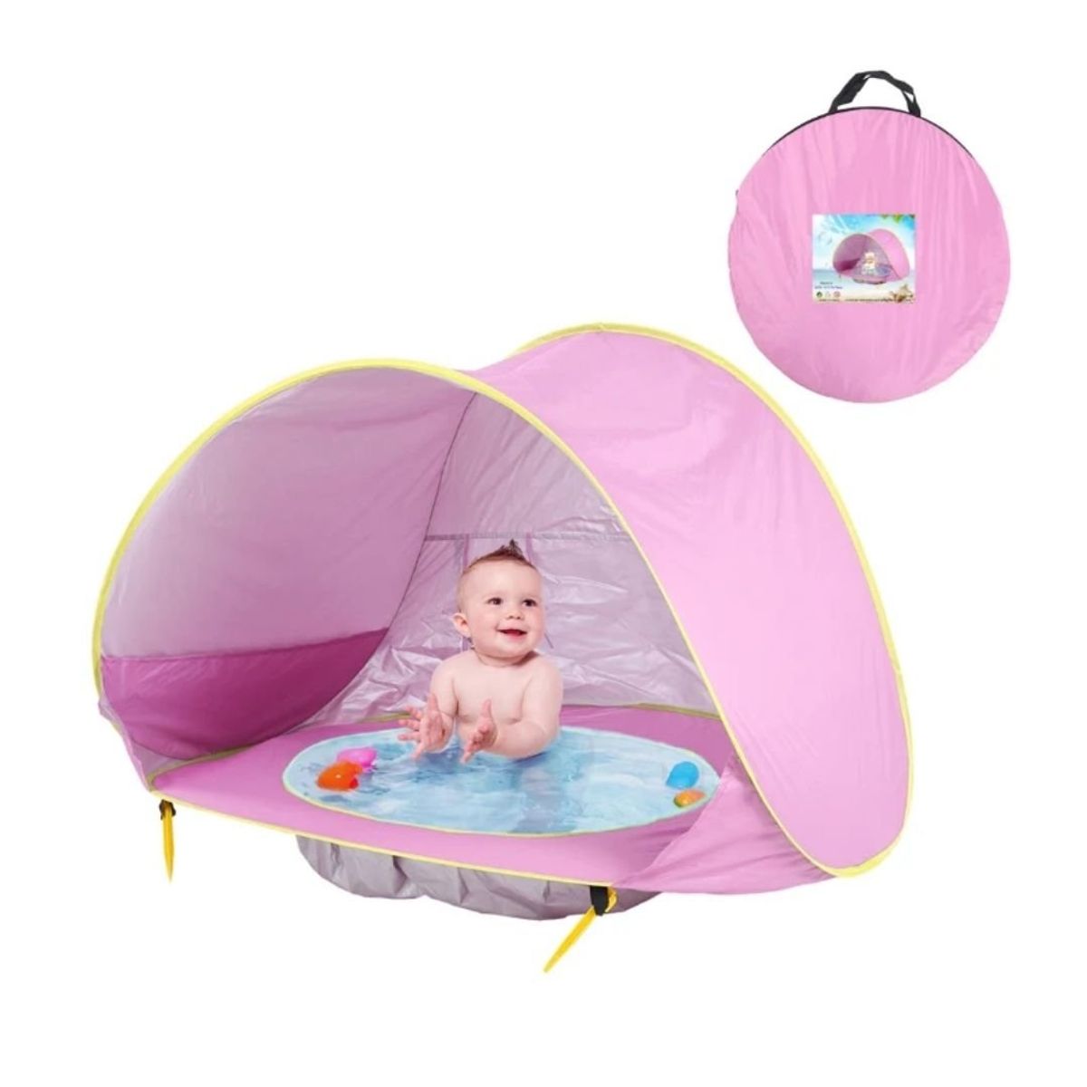 GENERICO - Carpa con piscina de exterior para bebe Rosada