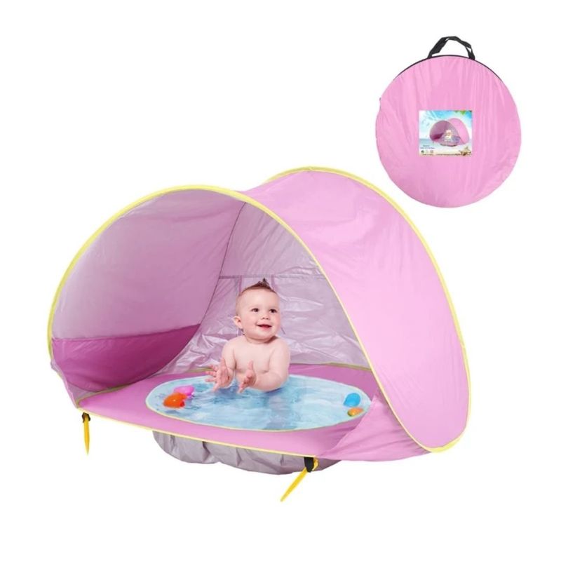 GENERICO - Carpa con piscina de exterior para bebe Rosada
