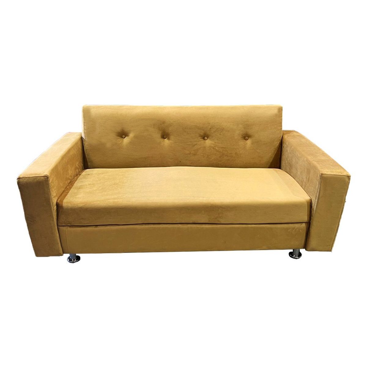 MUEBLES HVM - Sofa HVM Alonso 2C Mostaza Felpa