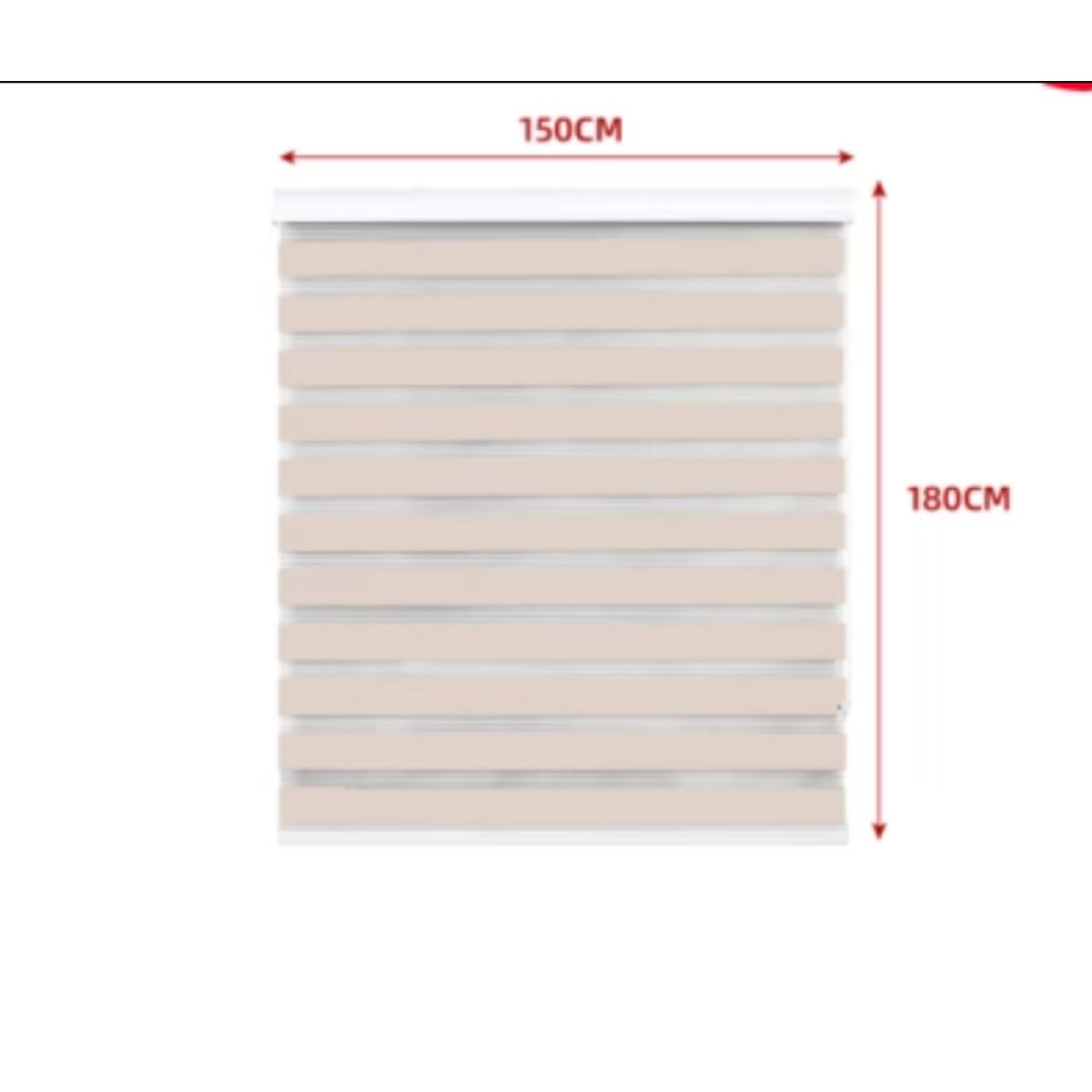 GENERICO - Cortina Roller Duo Black-Out Beige 150X180CM