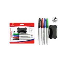 GENERICO - PLUMON ACRILICO CON BORRADOR 5 PCS - 12 UNID