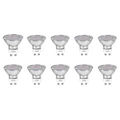 OSRAM LEDVANCE - Set 10 Ampolletas OSRAM LEDANCE PAR16 GU10 4W= 50 W Luz Calida