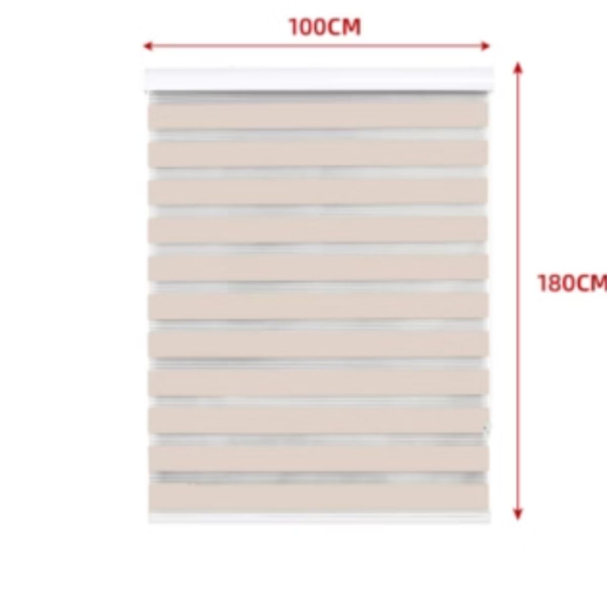 GENERICO - Cortina Roller Duo Black-Out Beige 100X180CM