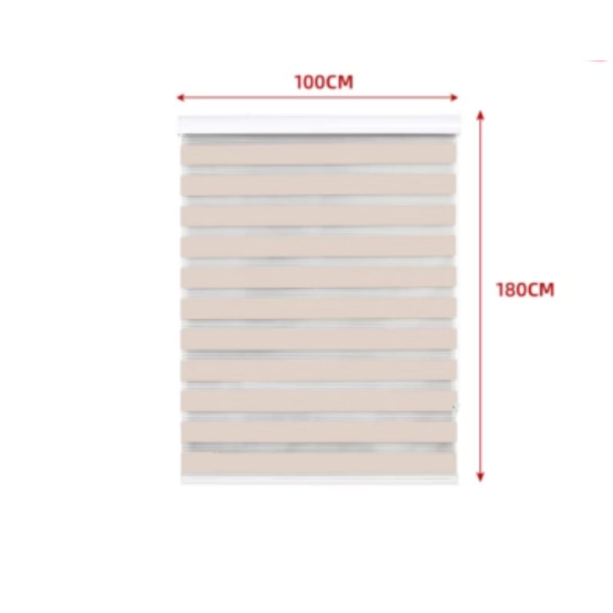 GENERICO - Cortina Roller Duo Black-Out Beige 100X180CM