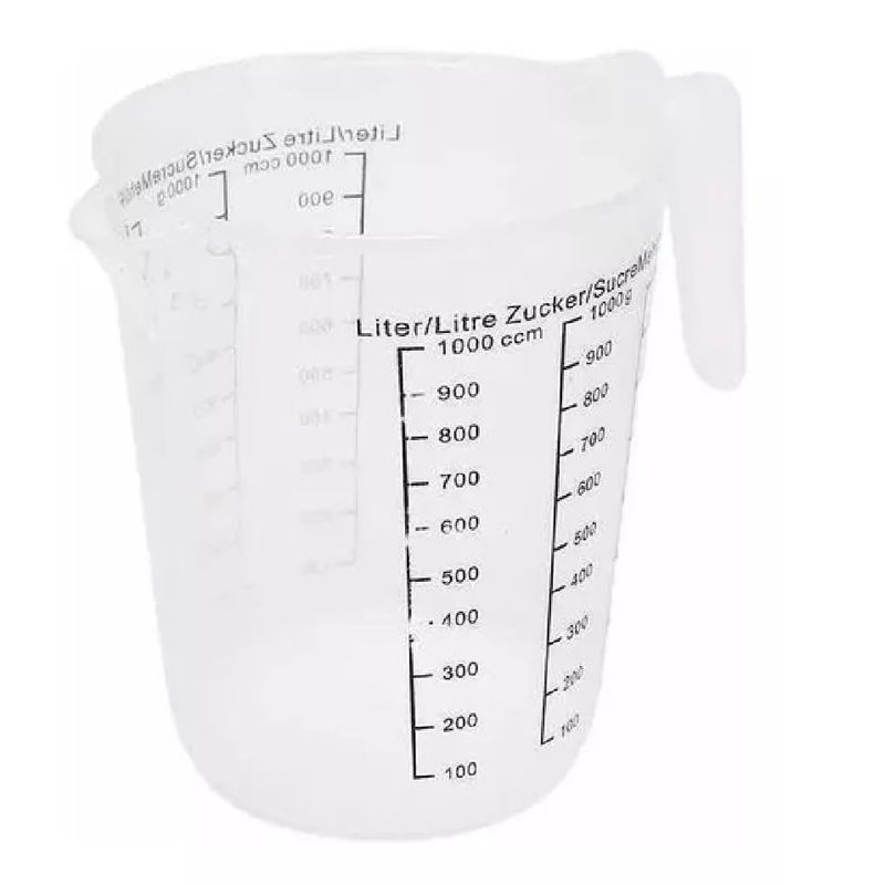 GENERICO - Jarra Medidora 1 Litro Cocina Repostería Pastelería Plastica