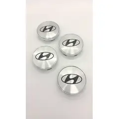 GENERICO - Tapa centro Llantas autos 60mm universal HYUNDAI PLATA NEGRO