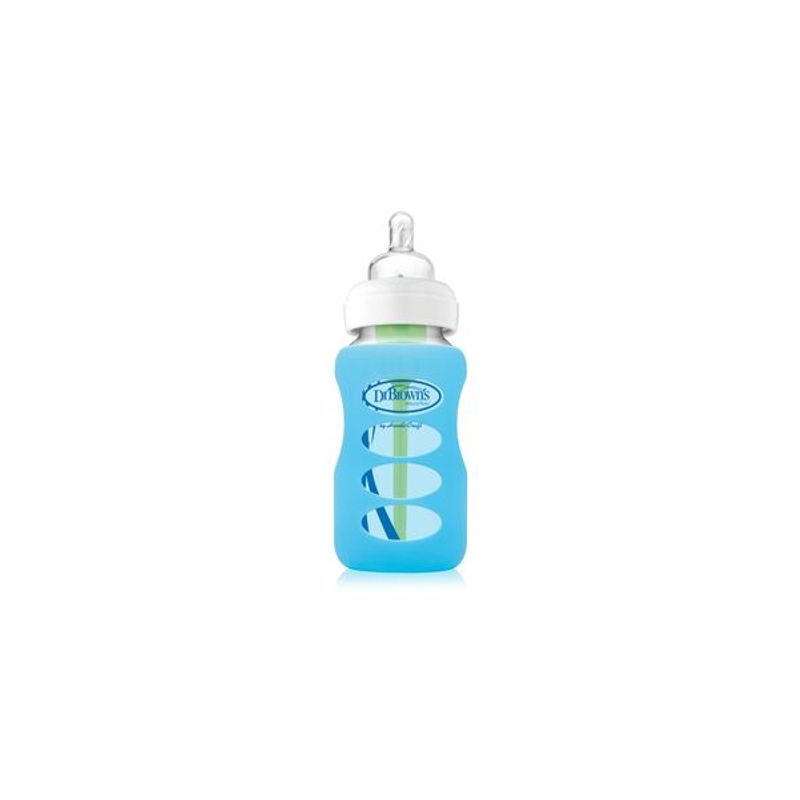DR BROWNS - Funda Protectora Mamadera Boca Ancha Vidrio 270ml Dr Browns