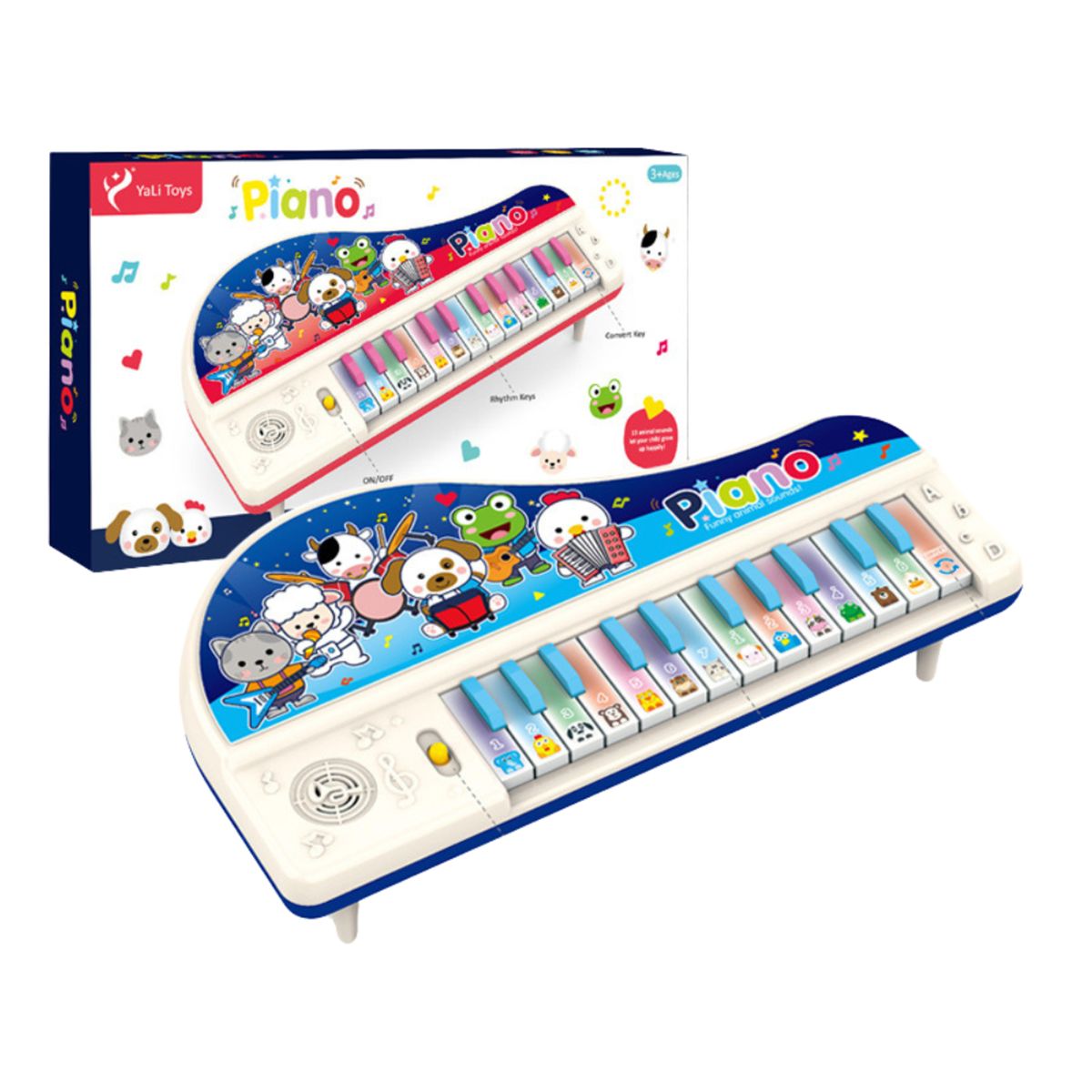 CRUSEC - Piano Infantil Musical Animales Luces Y Melodías Interactivo