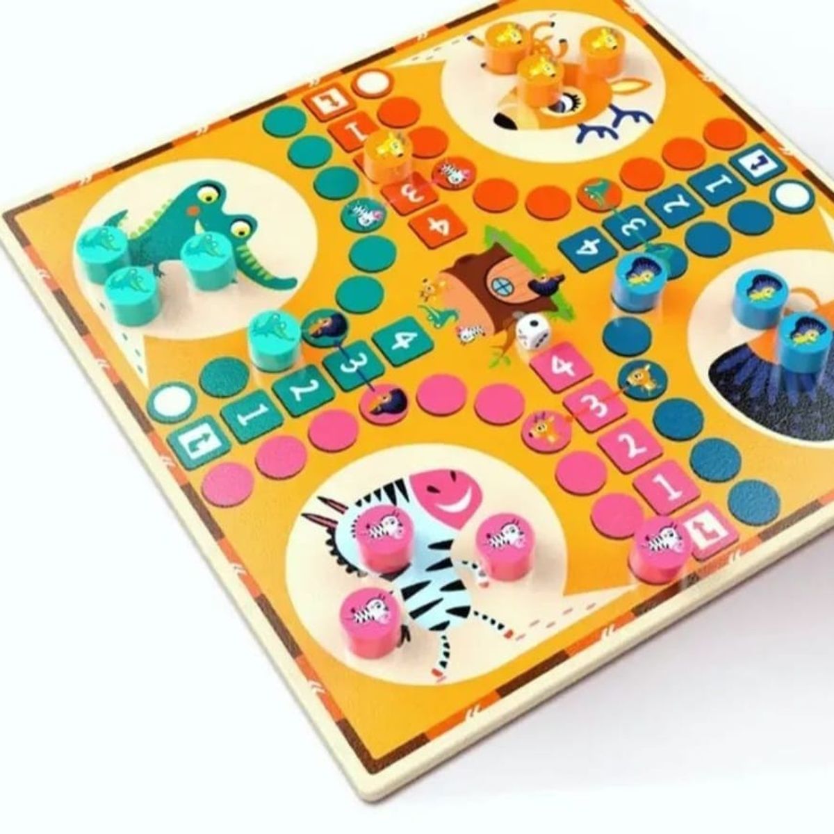 GENERICO - Juego De Mesa Ludo Madera Animalitos Para Niños