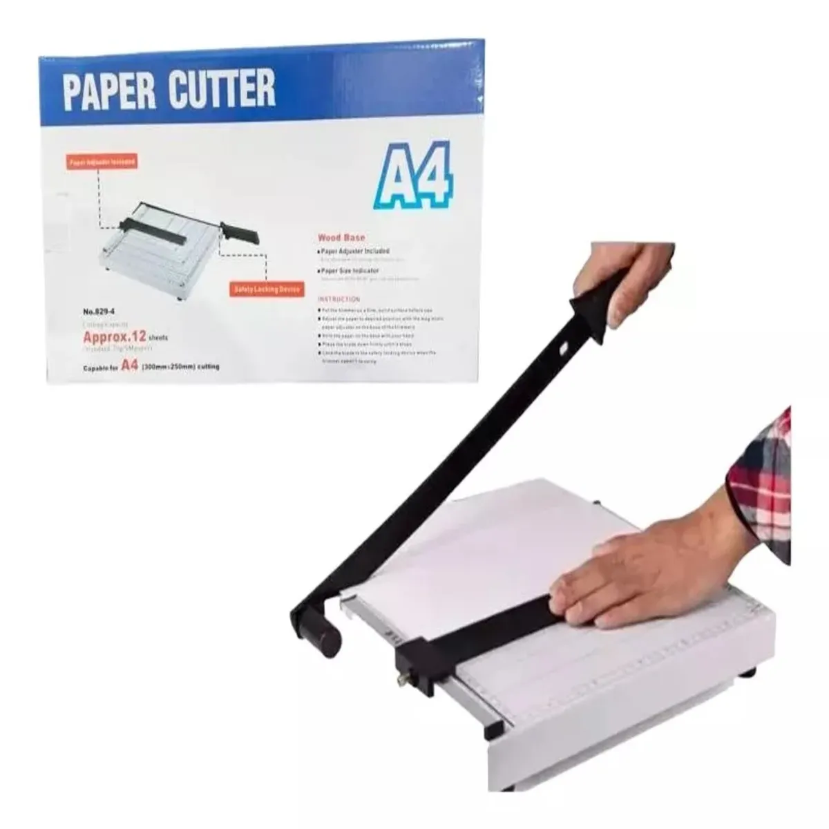 GENERICO - Guillotina Metálica A4 Cortador De Papel Fotos Hojas