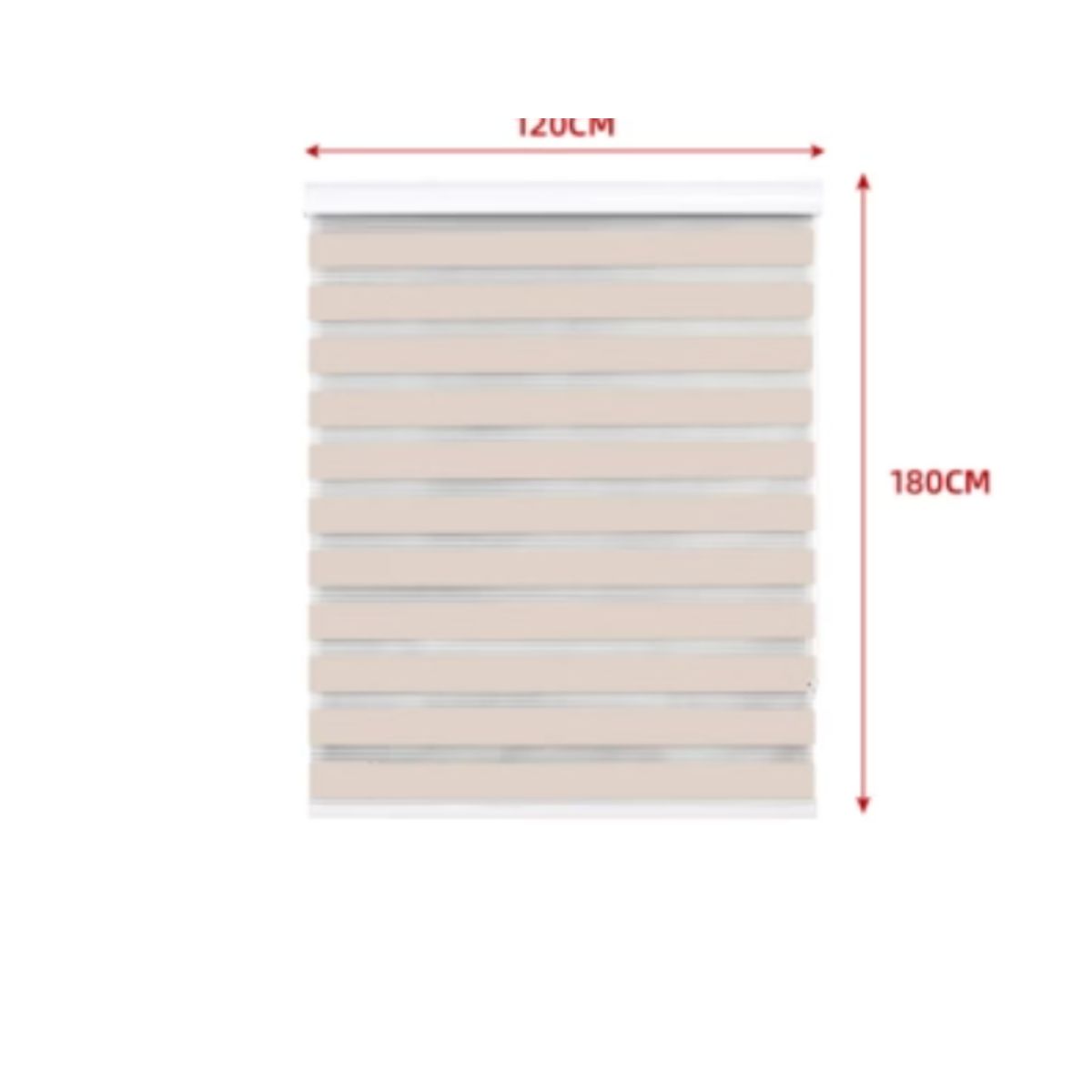 GENERICO - Cortina Roller Duo Black-Out Beige 120X180CM